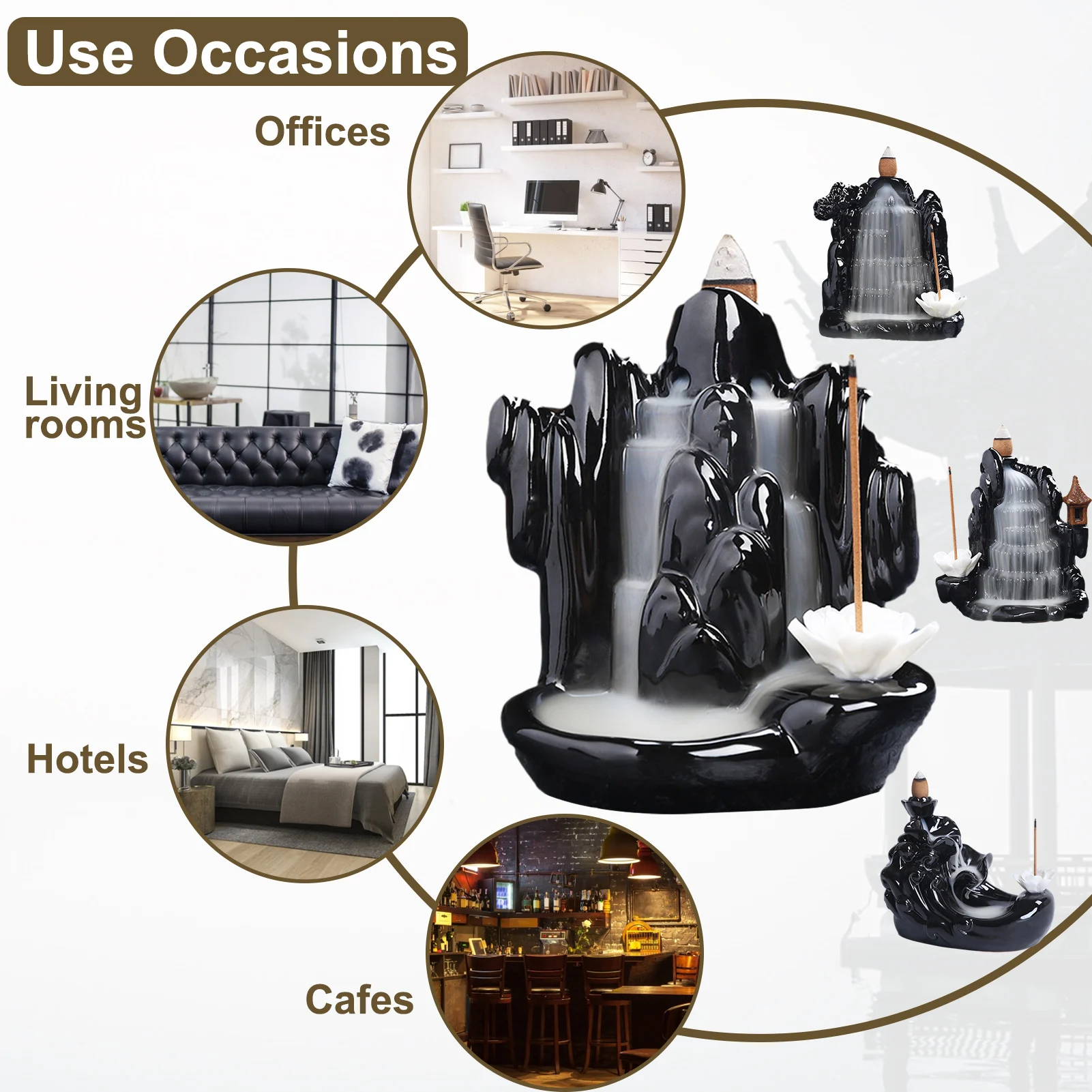 Подставка для курильника 100 шт. в форме водопада курильницы дома чайного