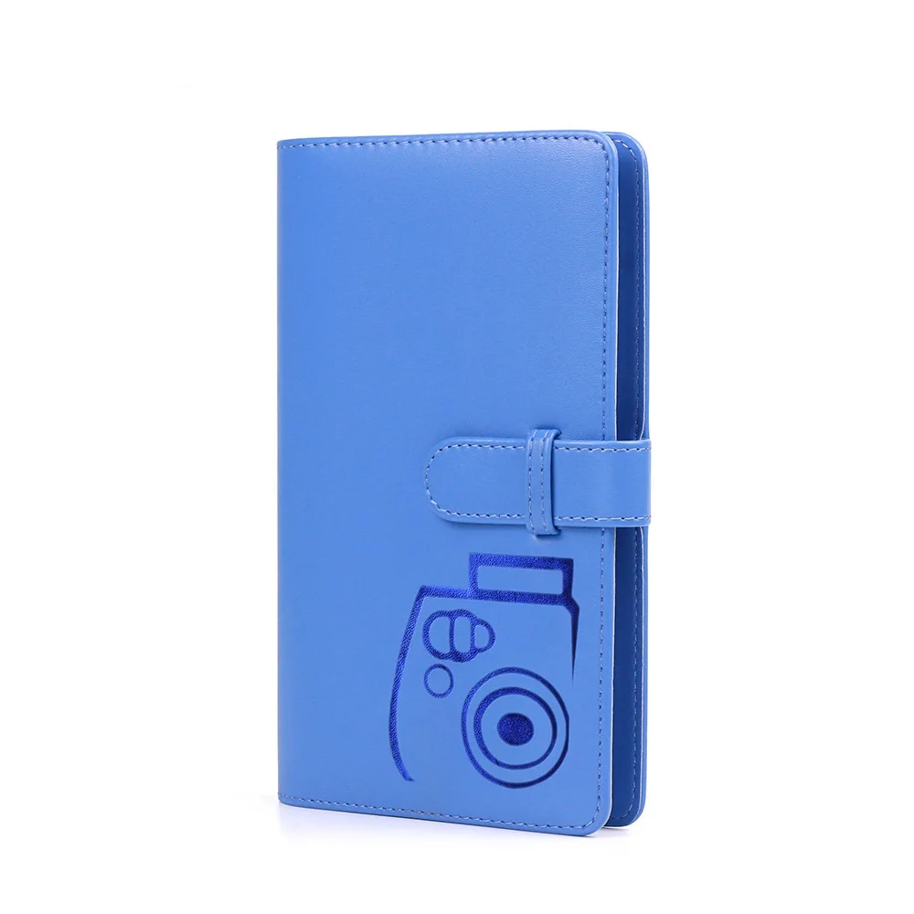 Синий 96 Pockets PU Leather Instant Photo Album Picture Case for Fujifilm Instax Mini8/9/7s/7C/25/70/90 3 inch Mini Film Photo Album - Цвет: Синий