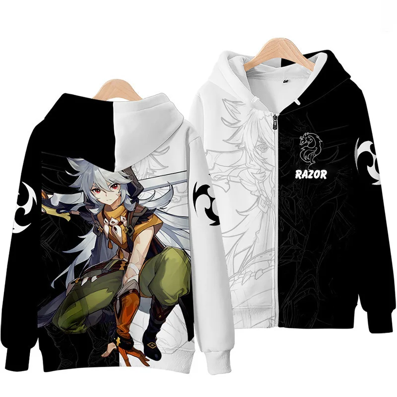 

Hot Anime Game Genshin Impact 3D Zipper Hoodie Men Women Hoodies Streetwear Harajuku Sweatshirts Jackets Kids Girls Boys Clothes
