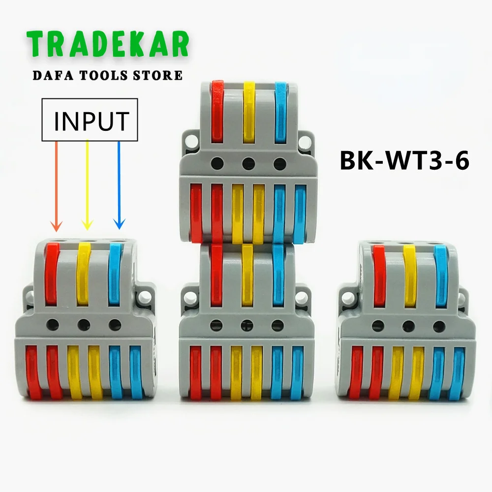 

0.5-6mm2 Quick Wire Connector Wiring Cable Terminal Push-in Terminal Block Electrical Distributor butt plug terminal block