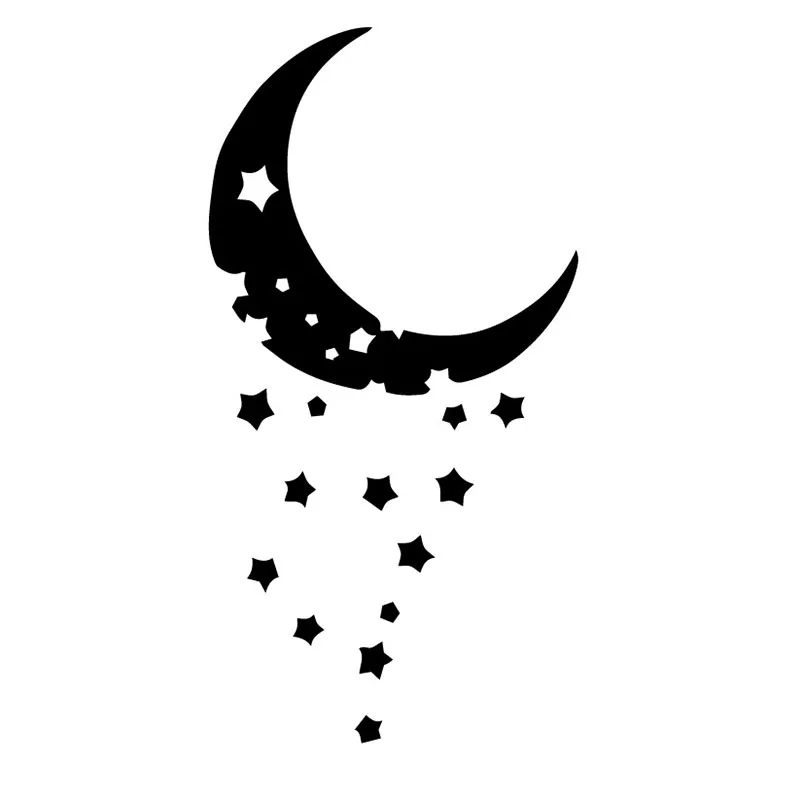 Автомобильный Стикеры Луны и метеорита ПВХ наклейки на автомобильные окна 18 4 см 9