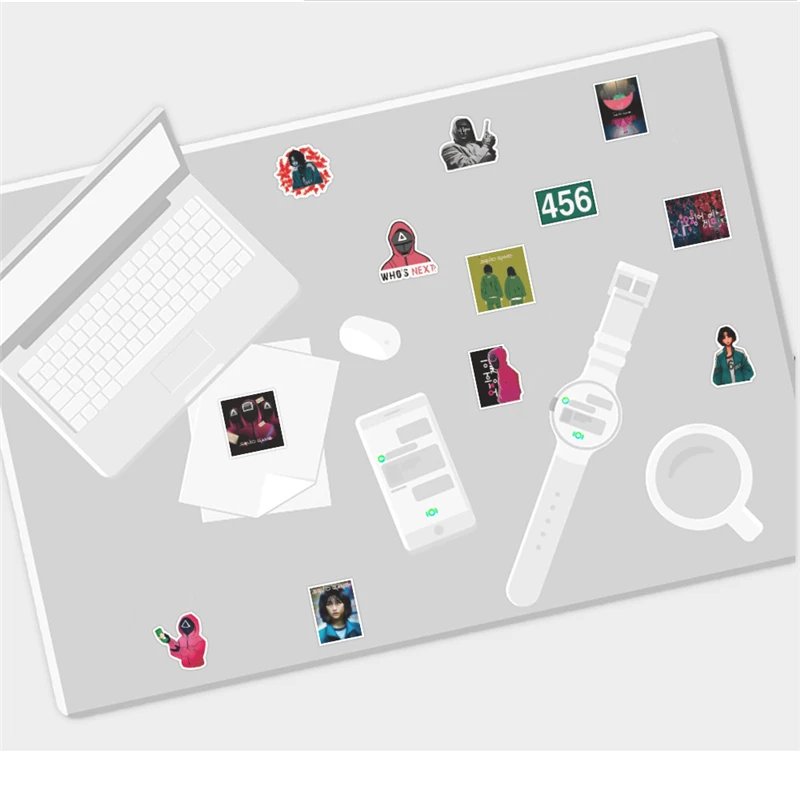 50PCS Waterproof Vinyl Aesthetic Cute Laptop Stickers for Macbook Air Pro IPhone Computer Movie Classics Skin Case Cover Sticker |