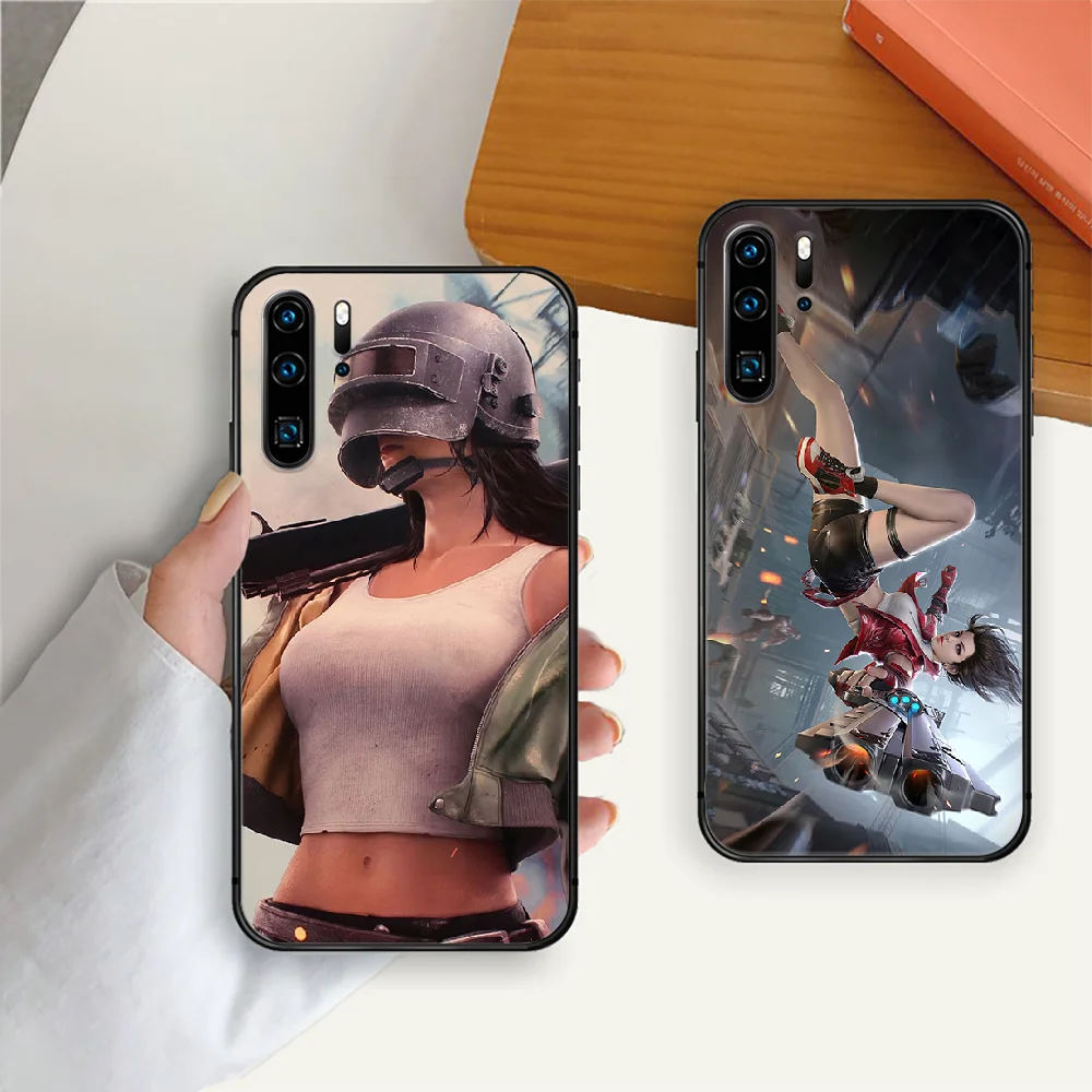 

PUBG Chicken Game Phone Case Cover For Huawei P 10 20 30 40 Mate Lite Pro Smart Z 2019 Black Pretty Trend Soft