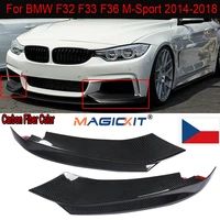 magickit 2x front bumper carbon fiber look splitter lip for bmw f32 f33 f36 m sport 14 17