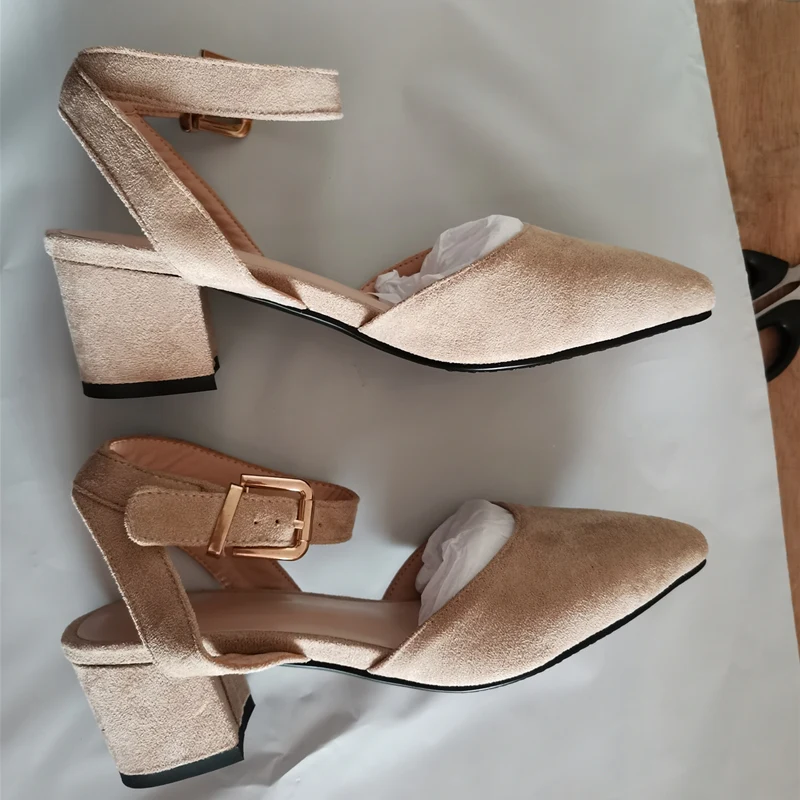 2020 летние сандалии гладиаторы Женские модные замшевые с закрытым острым носком