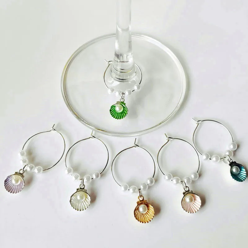 Набор из 6 шт. маркер на стакан для вина шармы кольца рождественской вечеринки бар