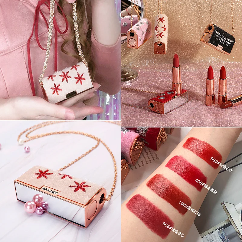 Модная матовая помада в Корейском стиле косметический макияж бархатная губная