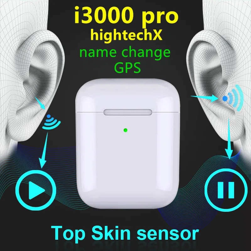 I3000 Pro HighTechX Edition TWS в ушной датчик Беспроводное зарядное устройство наушники для Iphone Android