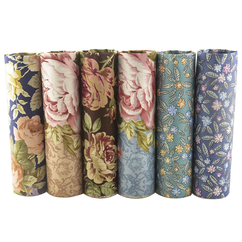 

Teramila By the Meter Printed Floral Fabric Meter Cotton Twill DIY Sewing Bedding Material Patchwork Telas Tissus Scrapbooking