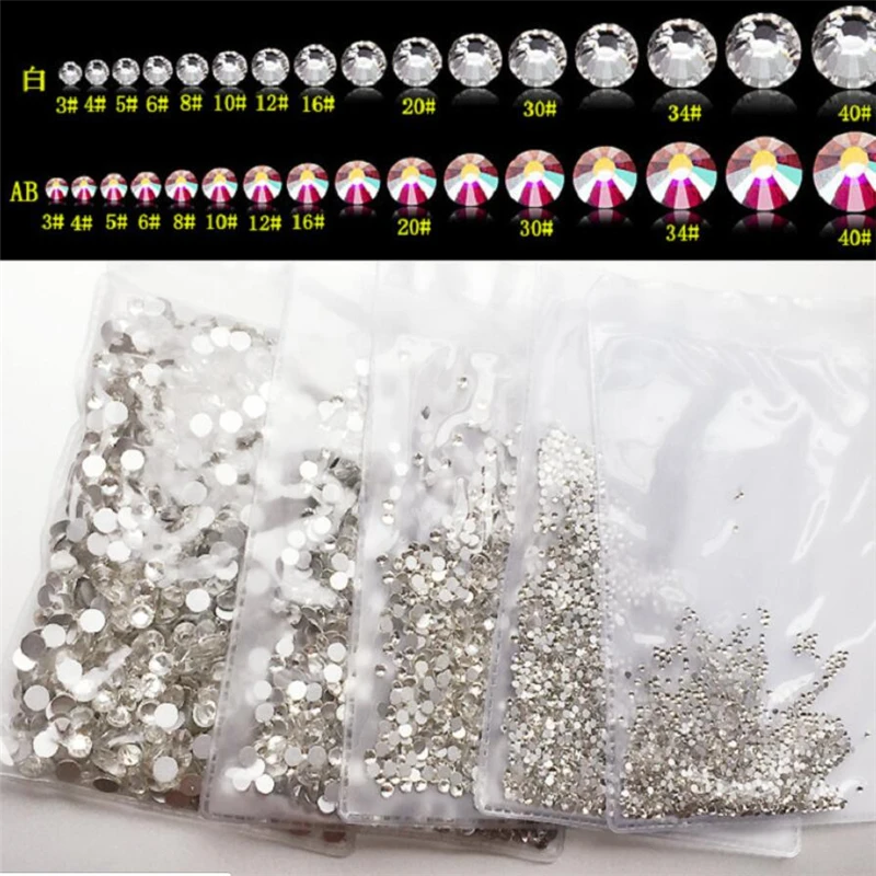 Кристально прозрачный 3D дизайн ногтей для дизайна драгоценные камни украшения