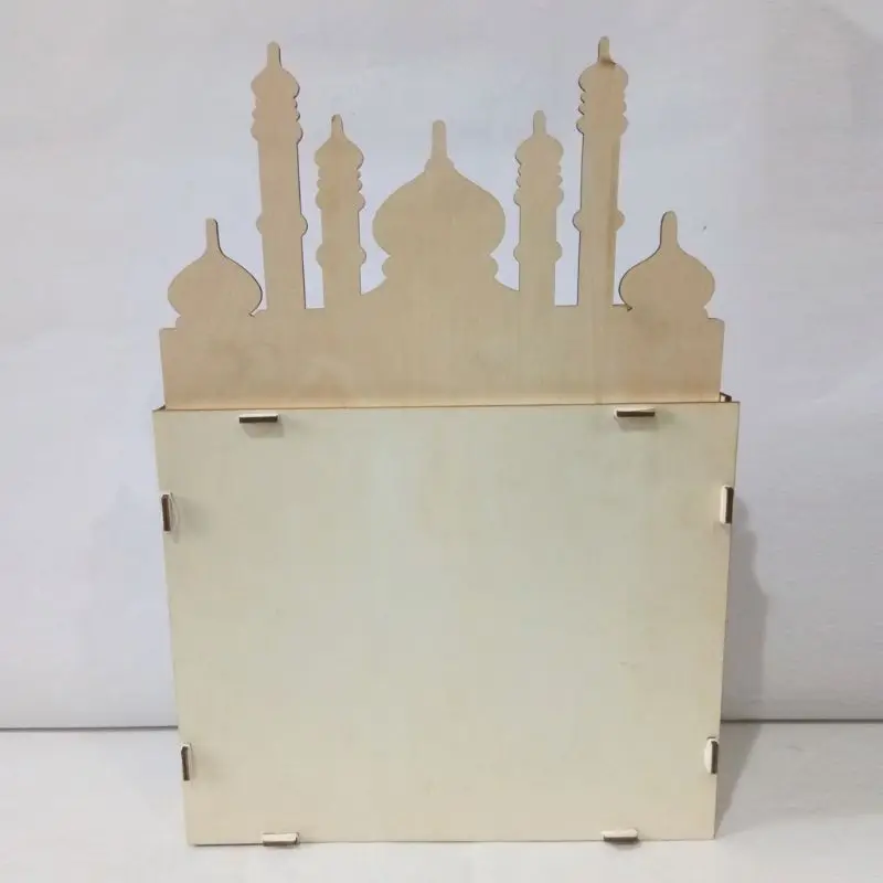 

Wood Eid Mubarak Ramadan Advent Calendar Countdown Drawer Muslim Islamic Castle