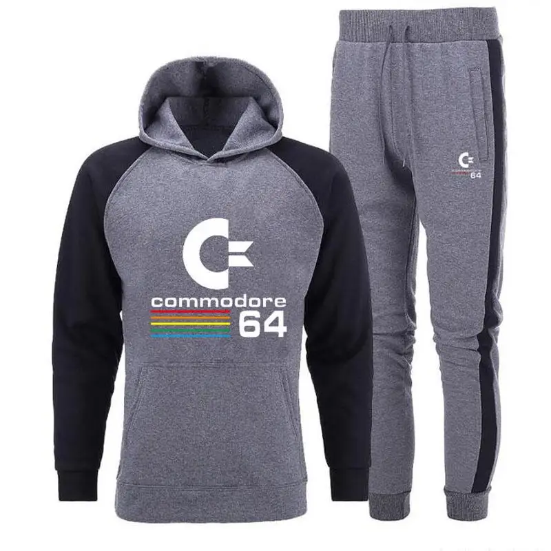 

Mens Tracksuit Jogging Suit Side Stripe Hoodies Set Man Fleece Hoodies and pants Male Work Out Clothes Jogger Set Gym Clothing
