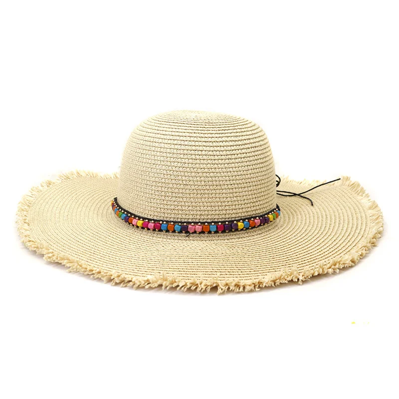 

Шляпа от солнца для женщин, Соломенная пляжная уличная шапка с большими полями 11 см, цвета хаки, черный