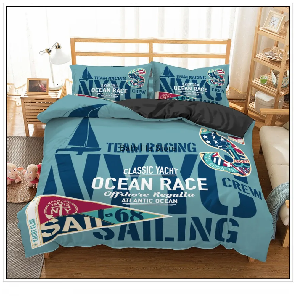 Комплект мягкого постельного белья в европейском стиле с рисунком черепа 3d