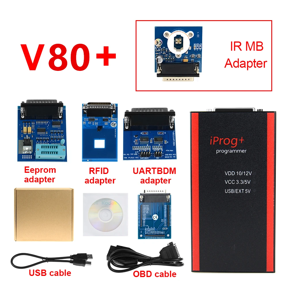 iprog IRMB V80 Iprog Pro программист поддержка IMMO+ коррекция пробега сброс подушки безопасности до года Замена Carprog/Full/Digiprog - Цвет: iprog IRMB