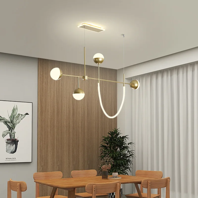 

Modern chandelier living room dining room with glass ball lighting art decoration dining room golden black chandelier home