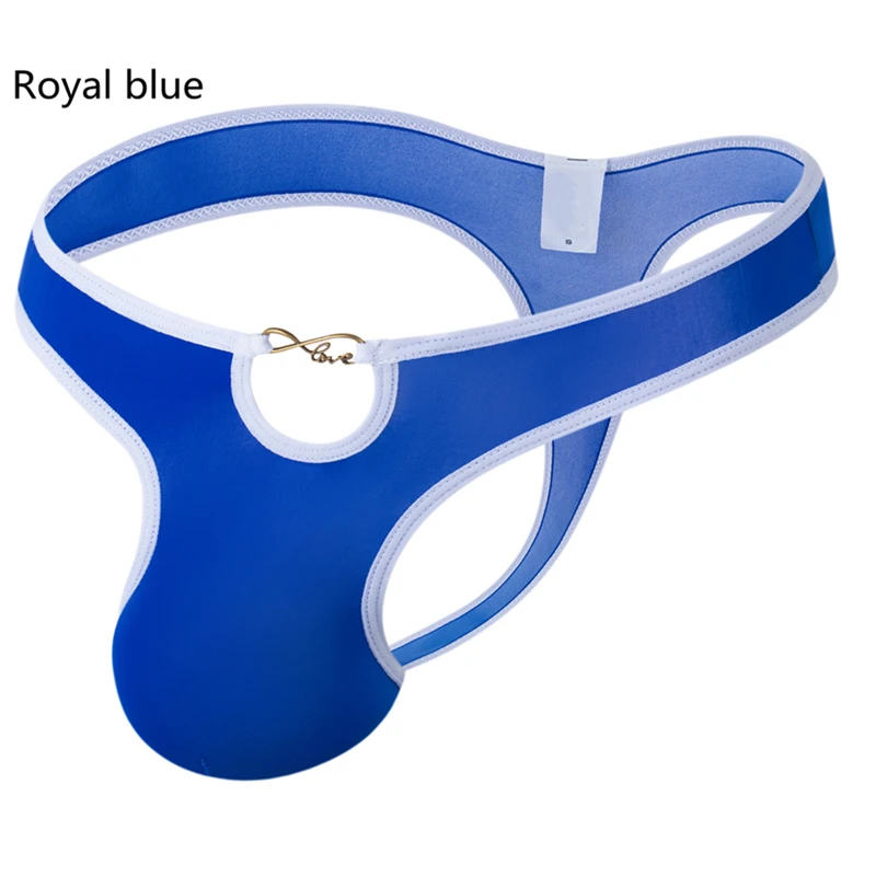 

Men Solid G Strings Thong Underwear Ice Silk Sexy Gay Penise Bag Breathable Thin Men Underwear Low waist men's sexy thong 2021