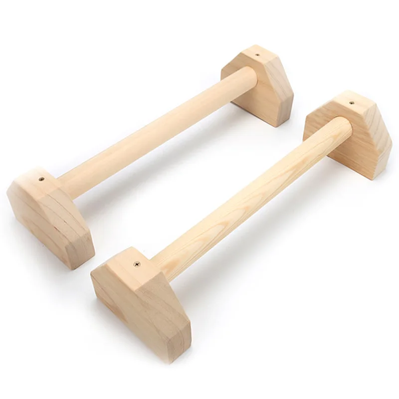

New Push-Ups Gymnasium Exercise Training Chest H-Shaped Wooden Calisthenics Handstand Parallel Rod Double Rod