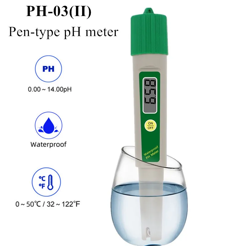 Портативный Водонепроницаемый рН метр PH 03(II) цифровой тестер с функцией ATC 0 01