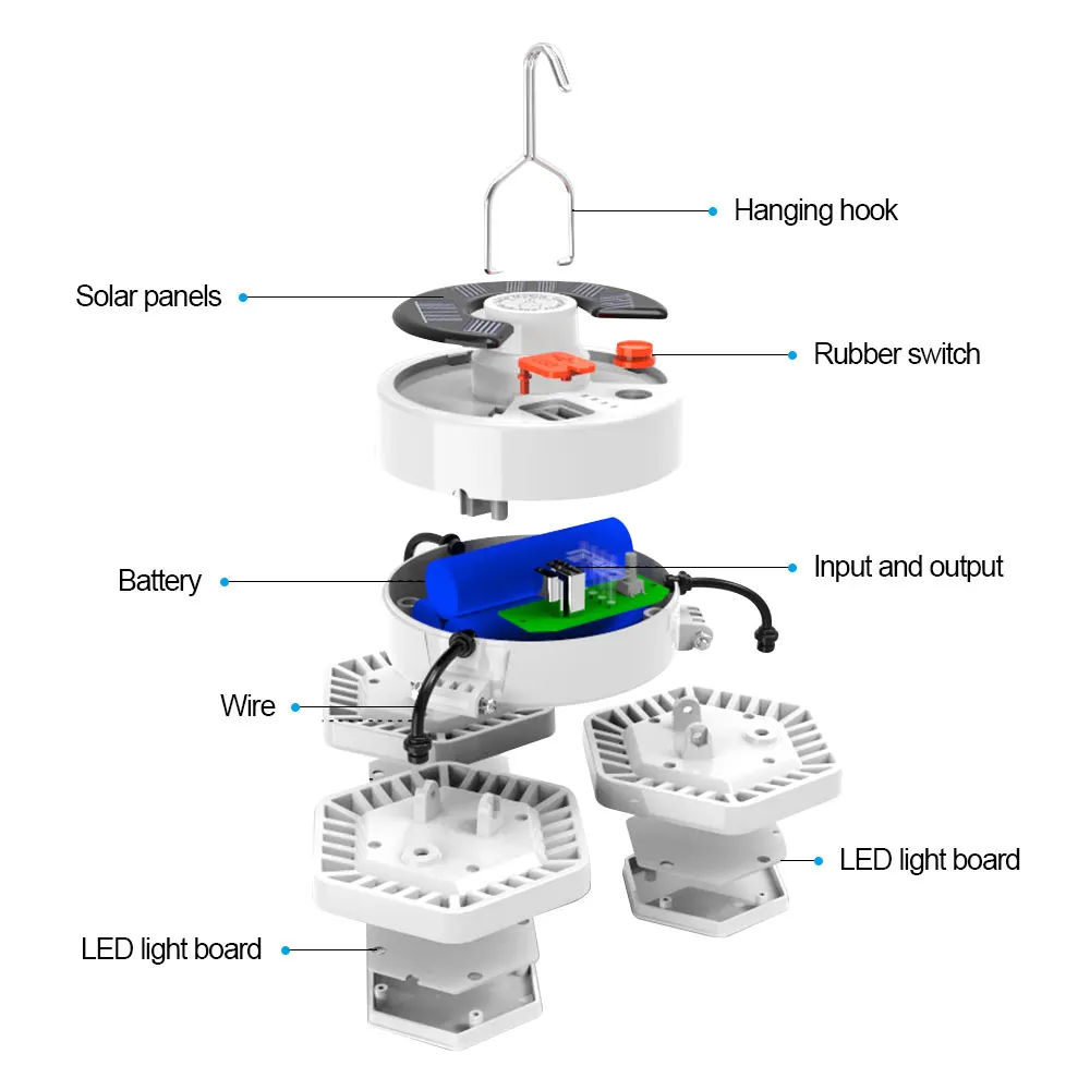 Портативный уличный фонарь с дистанционным управлением и 60/120 светодиодами