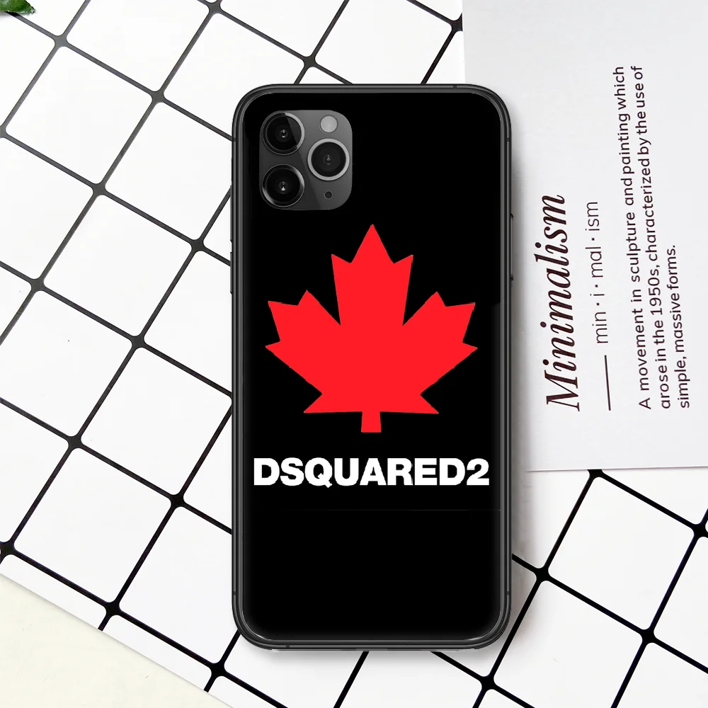 

Italy Fashion Trend Brand DSQ2 D2 Phone Case Cover For Iphone 5 5S 6 6S PLUS 7 8 11 12 Mini X XR XS PRO SE 2020 MAX black Etui