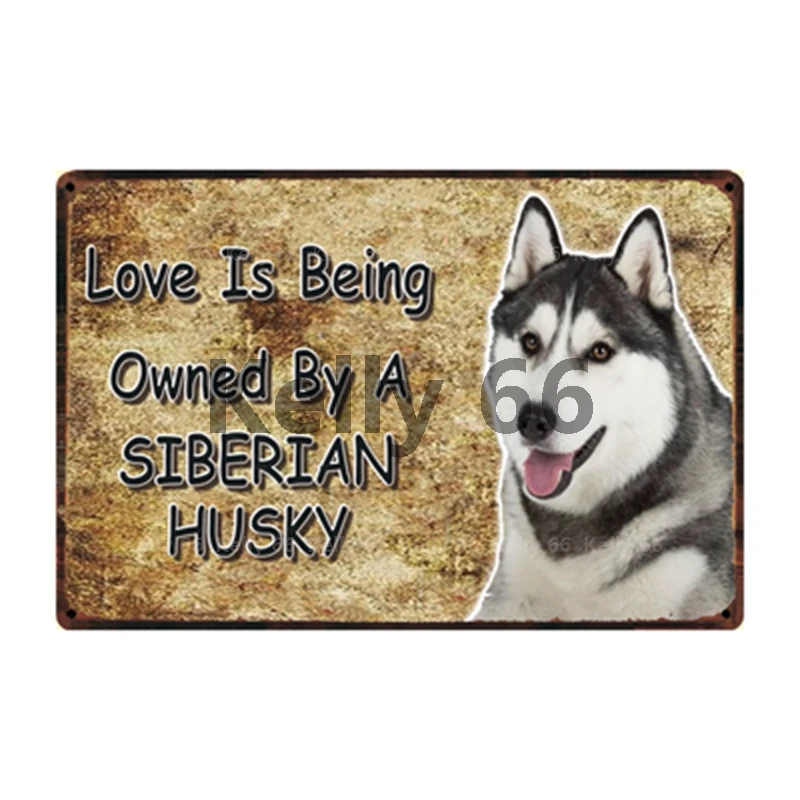 [Kelly66] собачий Хаски басенцзи колли Пиренеи Сиба ину металлический знак домашний