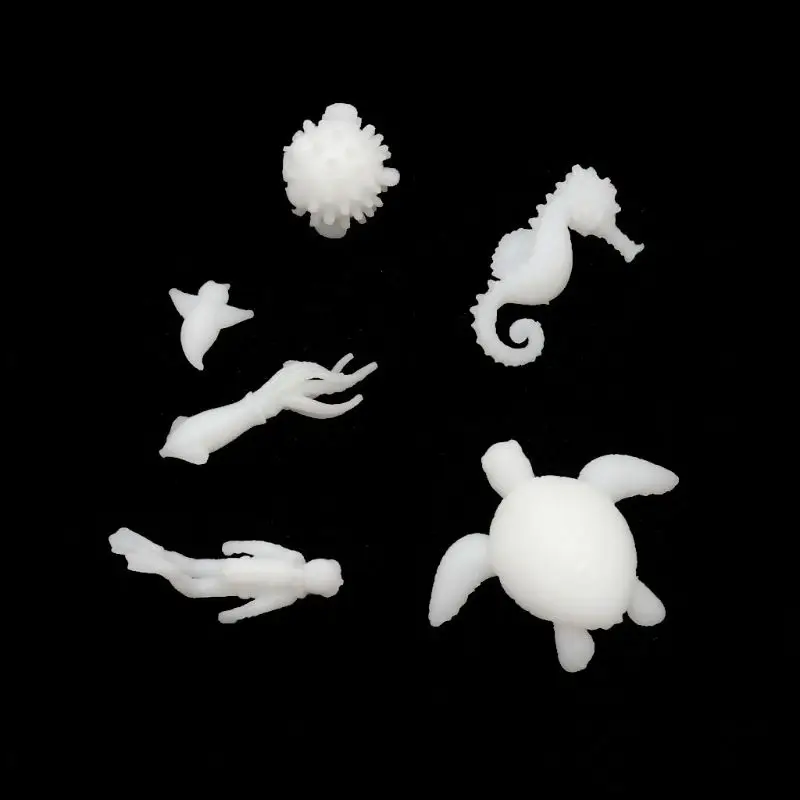 

6Pcs Silicone Mini Marine Organism Modeling Turtle Squid Resin Mold Fillers Beach Theme Jewelry Fillings Jewelry Making