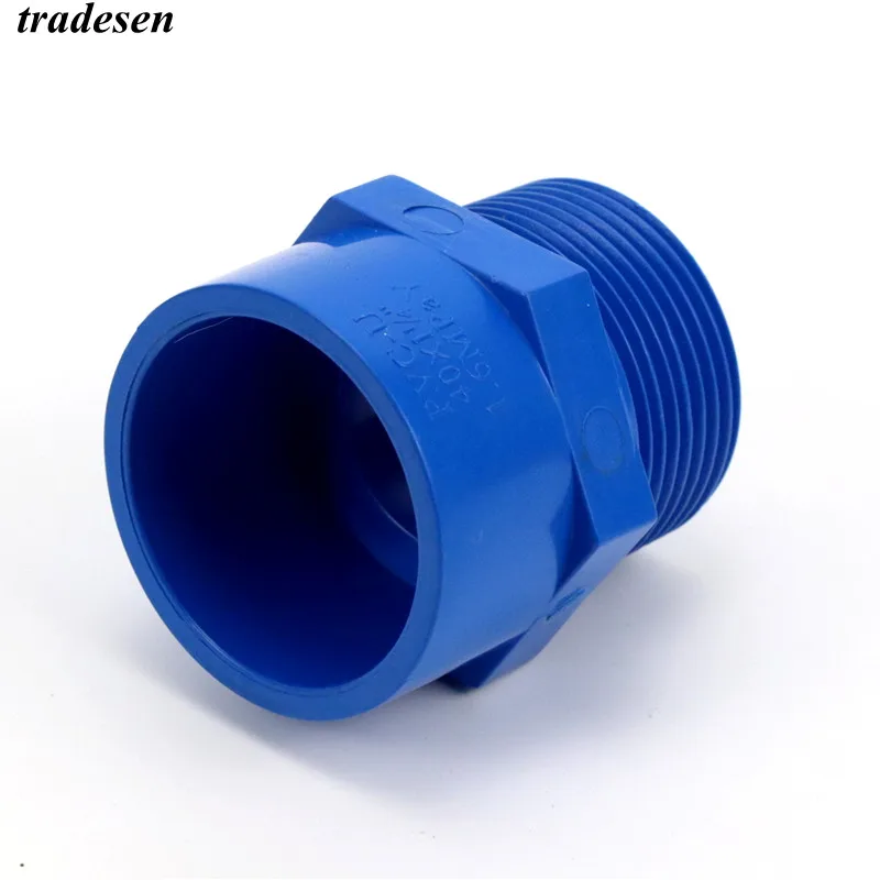 Прямой соединитель с наружной резьбой из ПВХ 1/2-2 дюйма темно-серый цвет быстрое