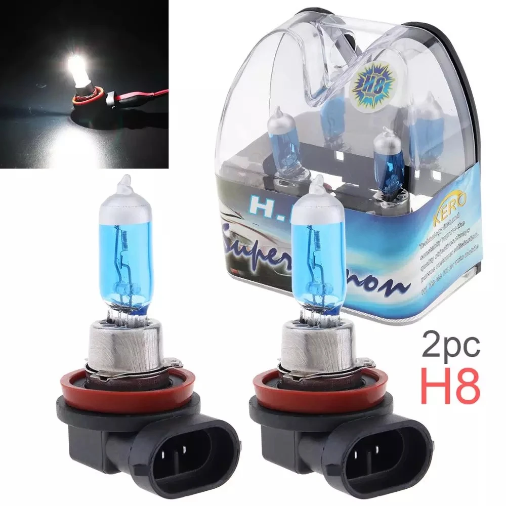 

2pcs Car Light H1 H3 H4 H7 H8 H9 H11 9005 9012 12V 55W 6000K White Light Super Bright Car Headlights Halogen Lamp Auto Fog Bulbs