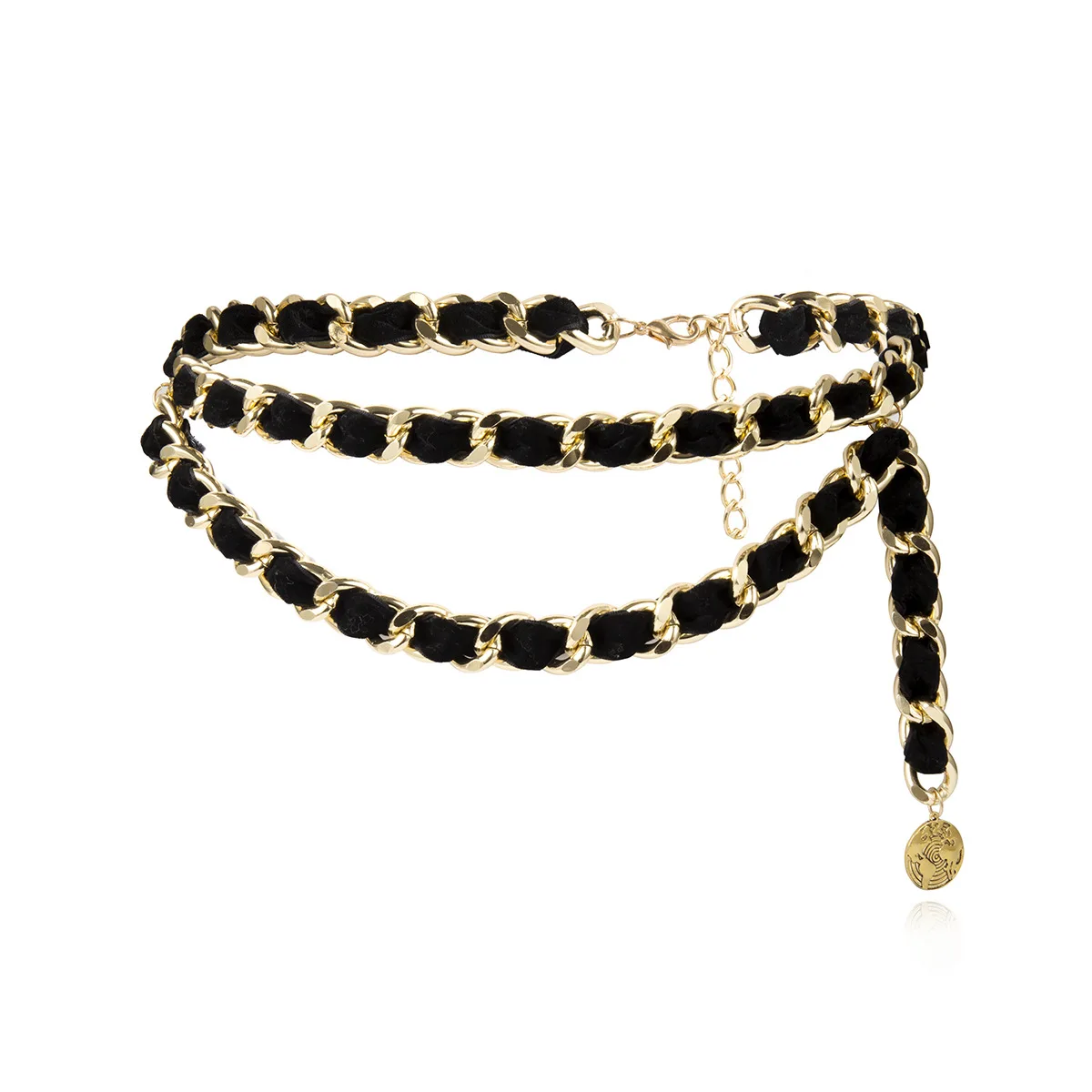 

New design of women's high quality punk chain flannel choker necklace, fashionable women's wedding, party jewelry gifts