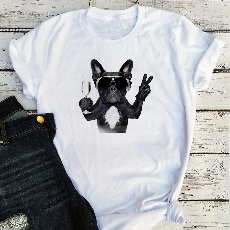 

Drink Dog Graphic T Shirts Vintage Streetwear Beer Life Clothing Women Dog Mom Women Fashion Tops Oversized T Shirt L