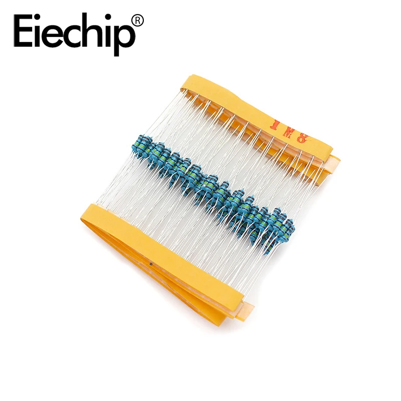 

100 шт./лот 1/4 Вт 1% металлопленочный резистор 0,25 Вт Сопротивление 1,8 м сквозное отверстие