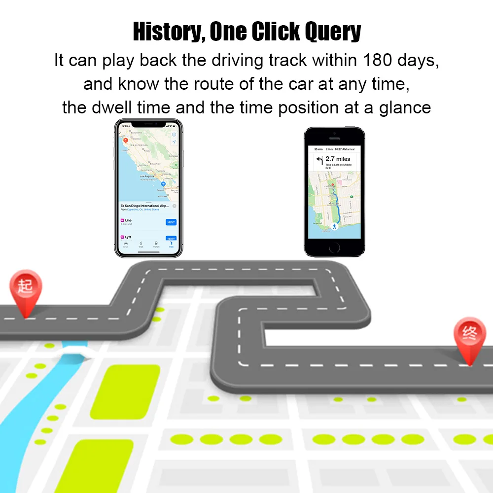 Mini Car Accessories Over Speed Alarm Vehicle GPS Tracker Tracking Locator Device TK102B GSM GPRS Remote Control | Автомобили и