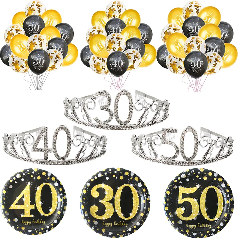 WEIGAO 30/40/50th воздушные шары с днем рождения золотые латексные воздушные шары для украшения вечеринок взрослые большие 30 вечерние товары для украшения дня рождения Globo