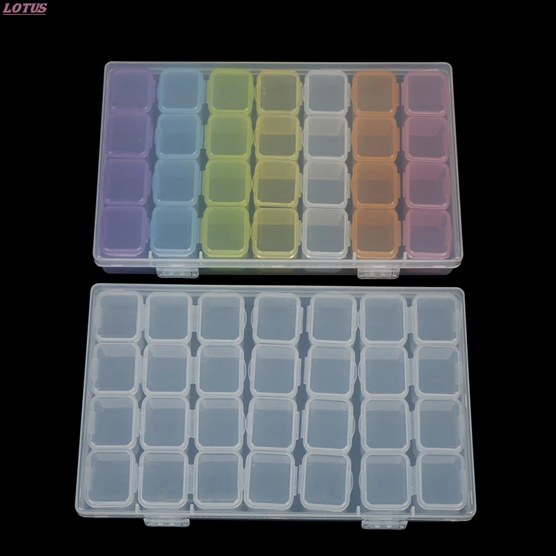 Контейнер для таблеток 1 шт. 28 ячеек коробка на 7 дней Еженедельный медицинский