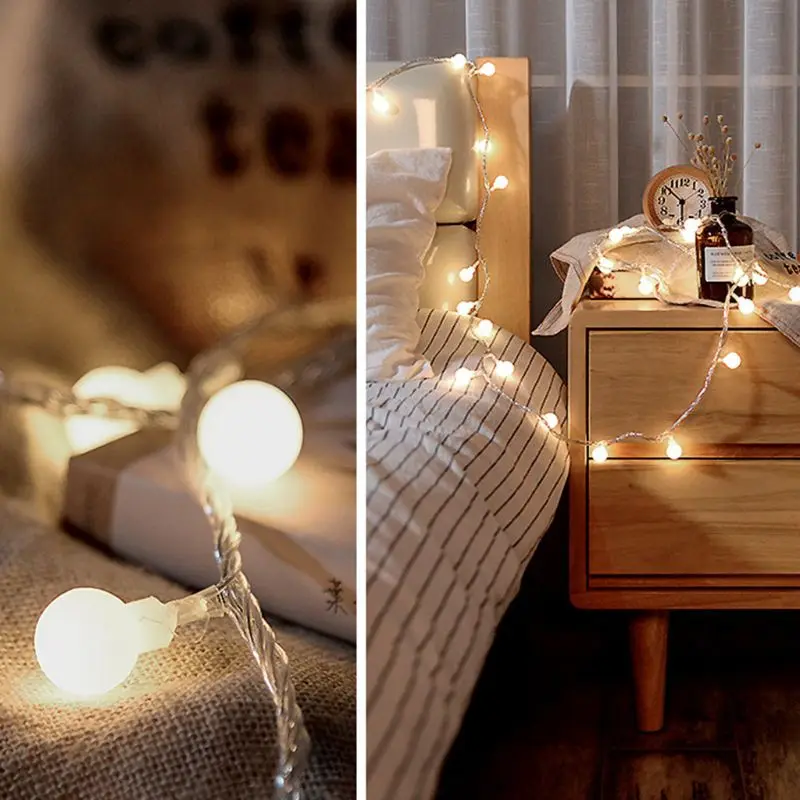 

33ft/10m 100 LED Bulb Globe String Lights Fairy Lighting Lamp Decorative for Christmas Party Garden Wedding