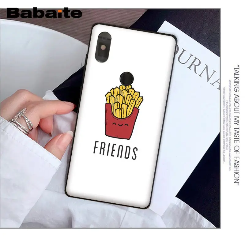 Babaite BFF лучшие друзья бургер и картофель фри чехол для телефона оболочка для Red mi 5 plus Note 5 Xuiao mi 8 8SE 6 mi X 2 2S мобильные чехлы
