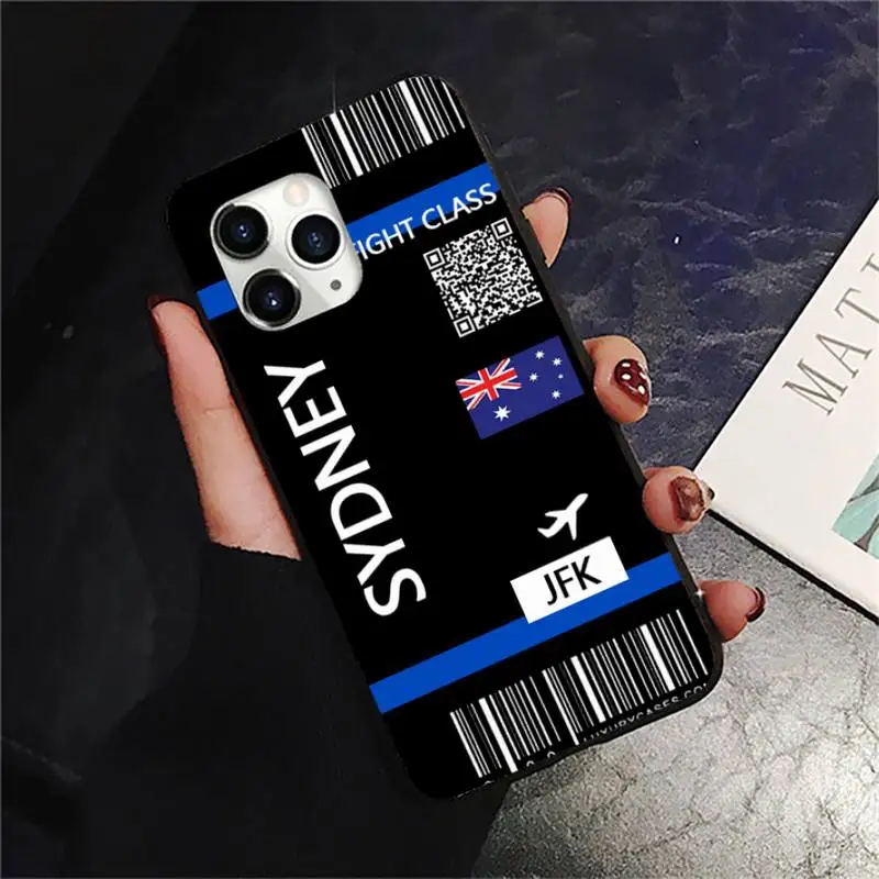 

Air ticket fashion unique Phone Case for iPhone 11 12 pro XS MAX 8 7 6 6S Plus X 2020 XR Mini
