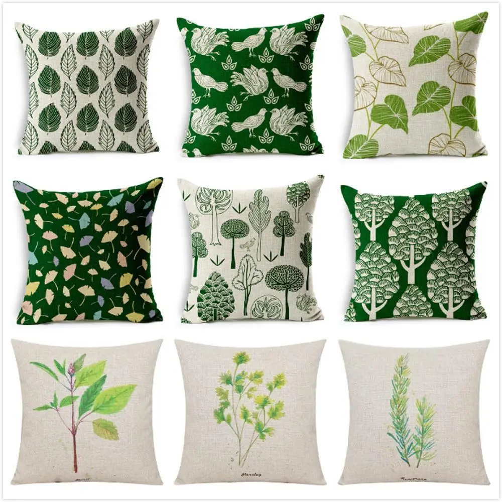 

Country Style Cushion Cover Cotton Linen Decorative Pillowcase For Sofa Simlpe Pattern Pillow Case kussensloop almohada ZT92