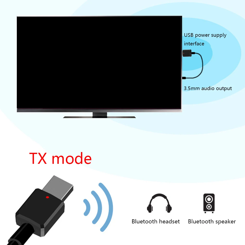 2 в 1 USB Bluetooth адаптер BT 5 0 аудио приемник передатчик Мини 3 мм AUX стерео беспроводной