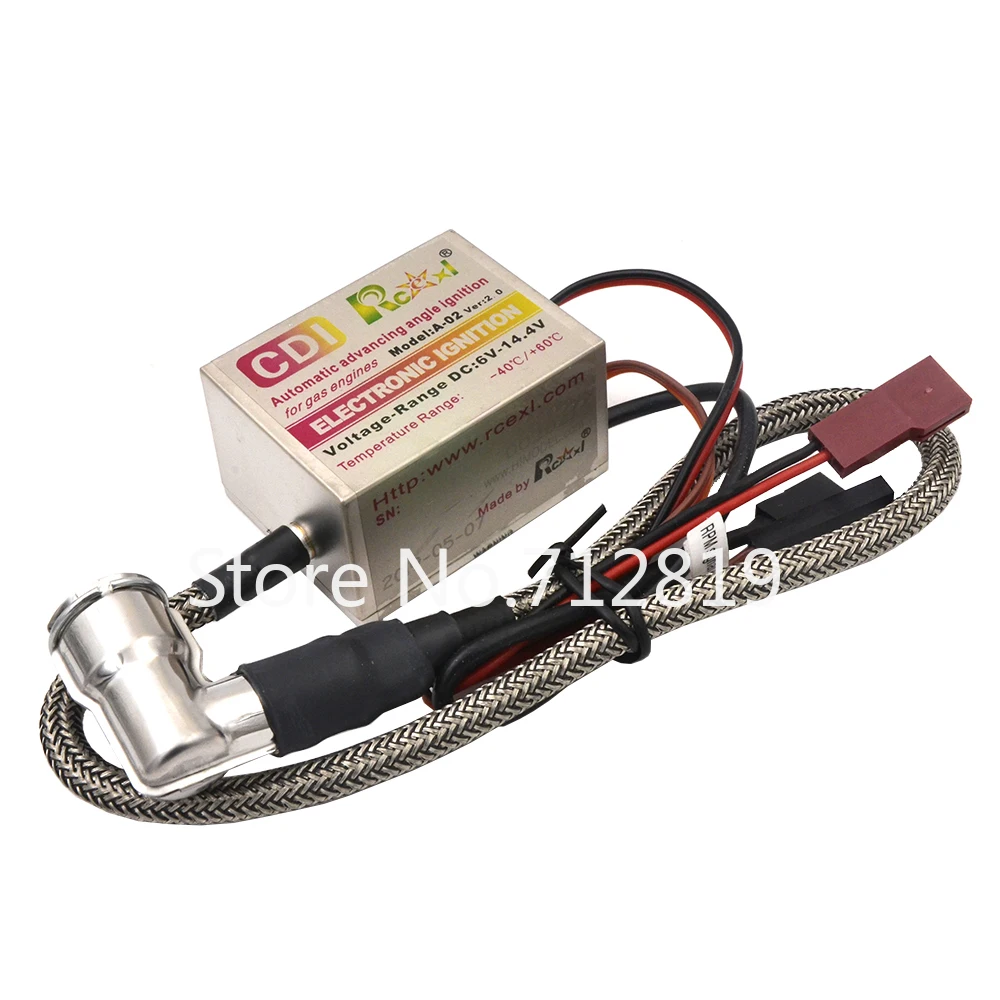 Rcexl-encendido CDI CM6-10mm, buj&iacute;a de 90 grados, motor de gasolina de Gas DA DLE, Avi&oacute;n Rc para DLE20/DLE30/DLE55/CRRCpro GP26R/GP50R-1