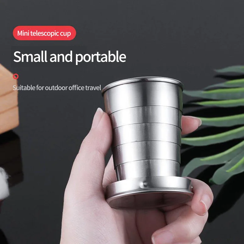 Портативная телескопическая чашка из нержавеющей стали портативная практичный