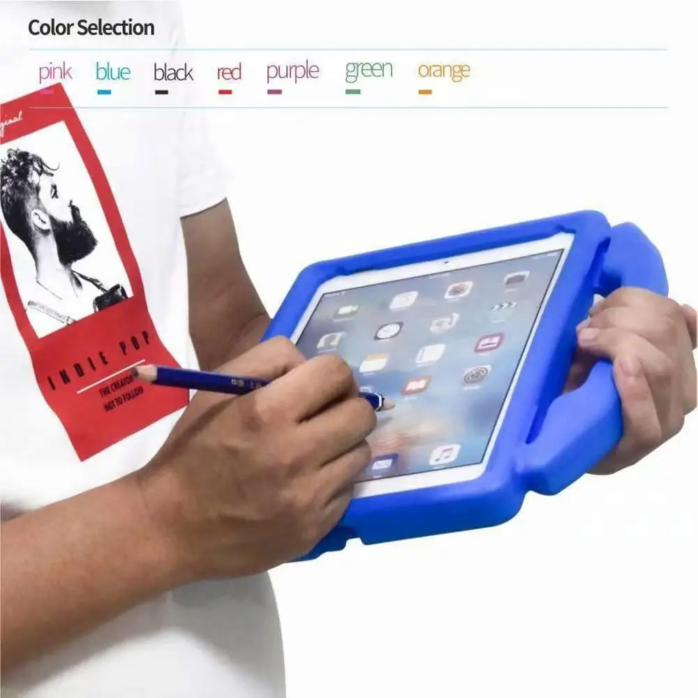 Kids Safe Handle Stand Silicone Case for New IPad 9.7 2017 2018 EVA Cover Ipad Pro Air Air2 Tablet Protecter Shell + Pen | Компьютеры и