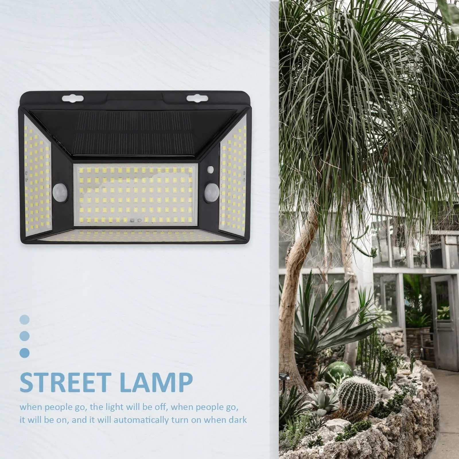 

1PC Wall Lamp LED Solar Lamp Courtyard Decorative Light Waterproof Light for Step Park Garden Home