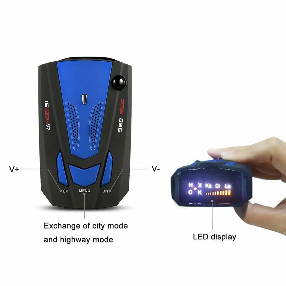 

Electronic Dog V7 Foreign Trade Electronic Dog Radar Detector Vehicle Mobile Speedometer Police Radar Detector