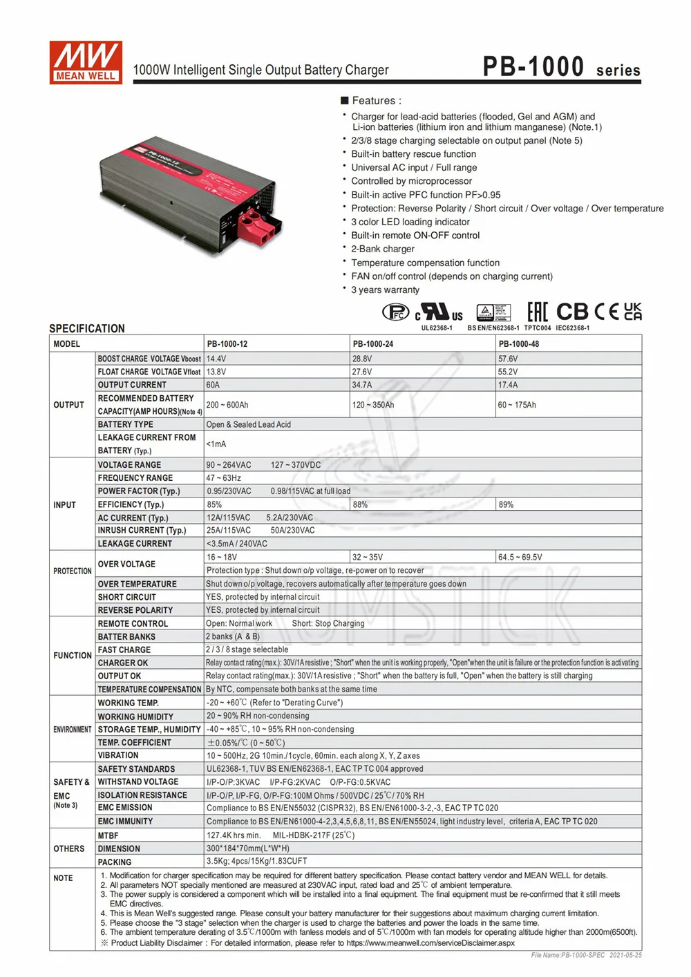 MEAN WELL PB-120P-13C 13 8 V 7.2A meanwell PB-120P 99 36 W одиночный выход питания или зарядное устройство