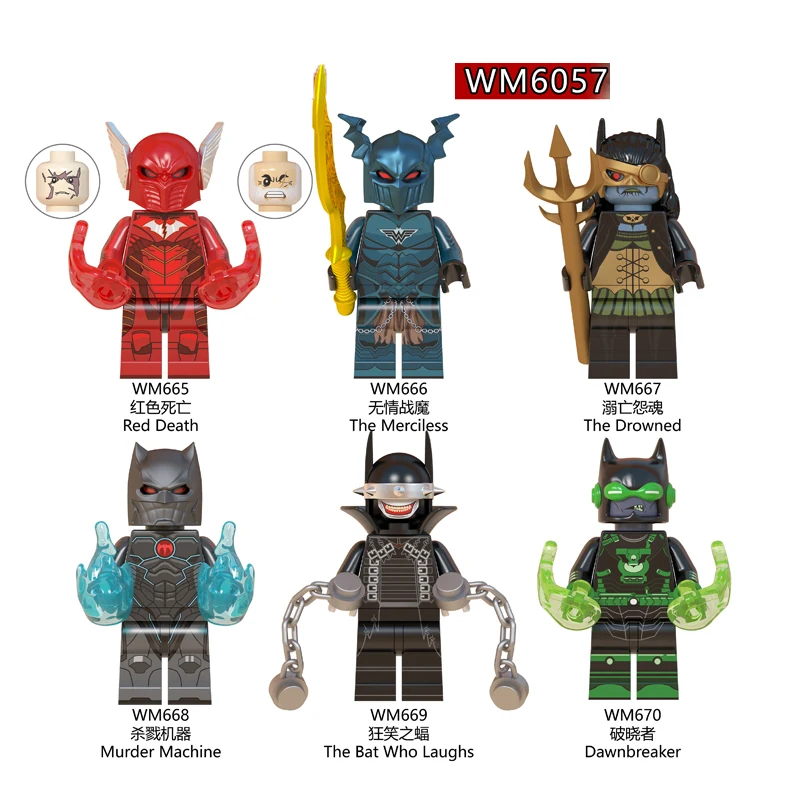 Один продажа Пластик строительный блок темные ночи металлические Рыцари Красная