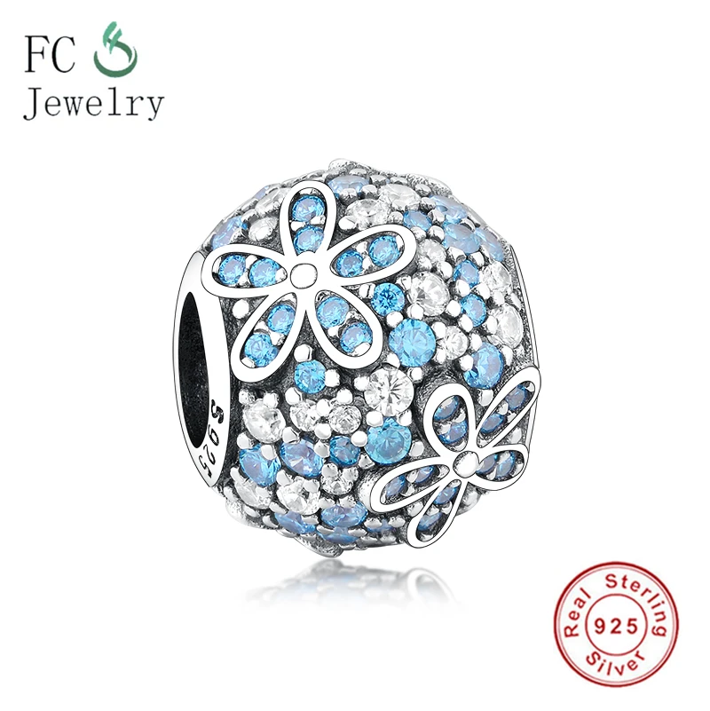 Подходит для оригинальных шармов браслет из серебра 925 пробы Чирок ромашка Шарм