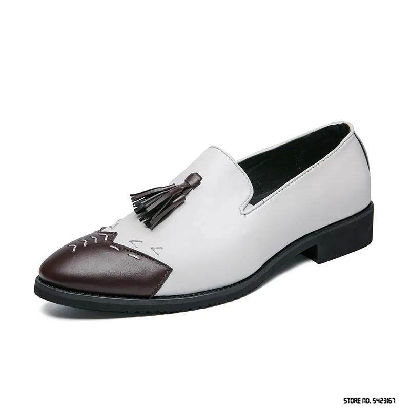 Туфли-оксфорды мужские с бахромой роскошные повседневные лоферы деловая