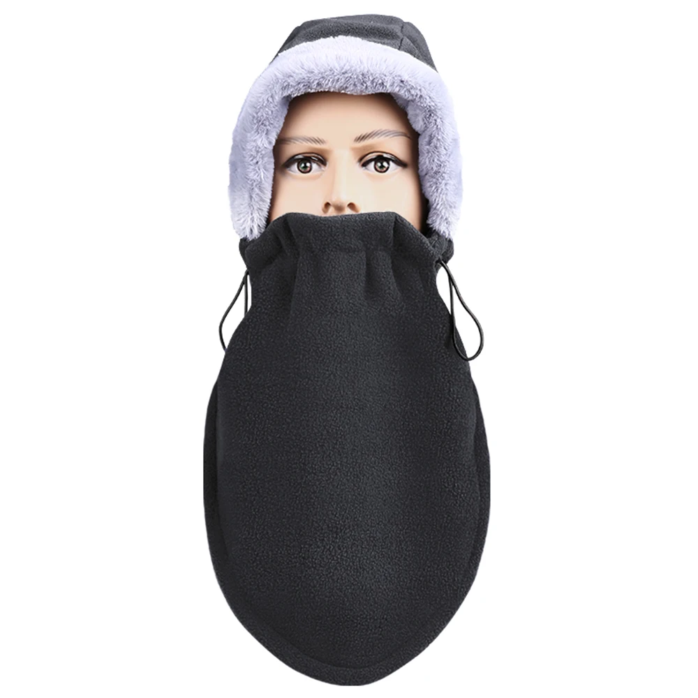 Велосипедная Теплая Флисовая шапка с капюшоном для лыжного велосипеда